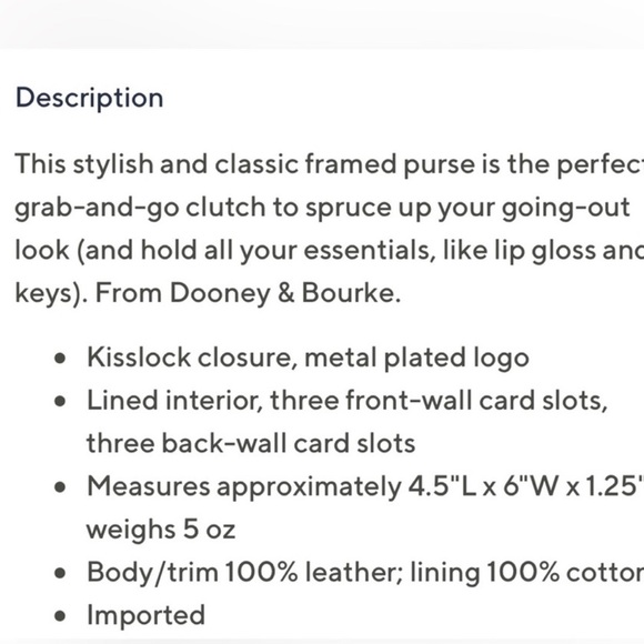 Dooney & Bourke Black Kisslock Coin Purse - Picture 10 of 10